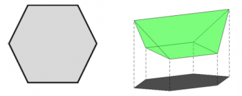 hexagon and projection of a polytope